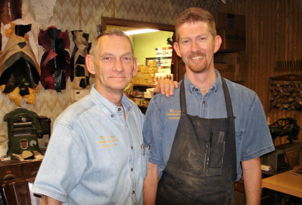 Joe and son Joey pose in shp