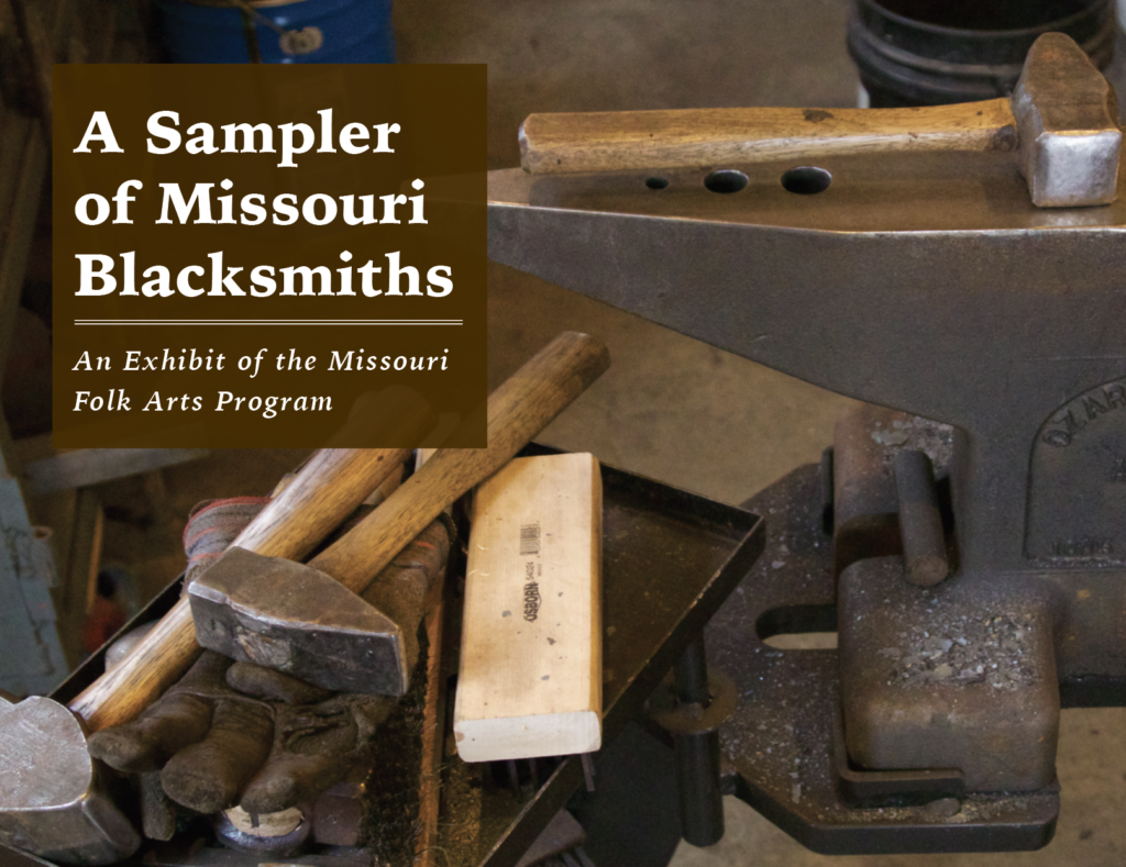 Marketing material for A Sampler of Missouri Blacksmiths, An Exhibit of the Missouri Folk Arts Program