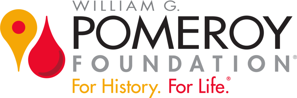 Red, gold, black logo for Wm. G. Pomeroy Foundation
