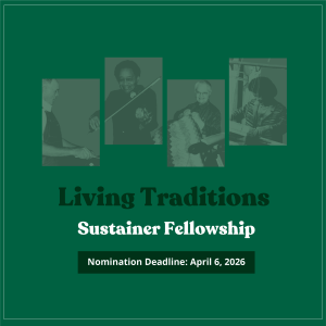 Living Traditions Fellowship graphic in green with April 6, 2026, due date. 