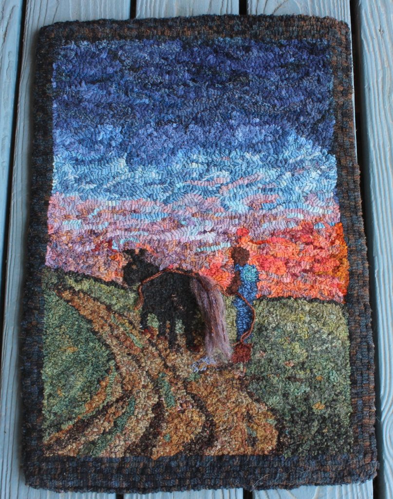 "Cotton Harvest," a hooked rug by Edholm